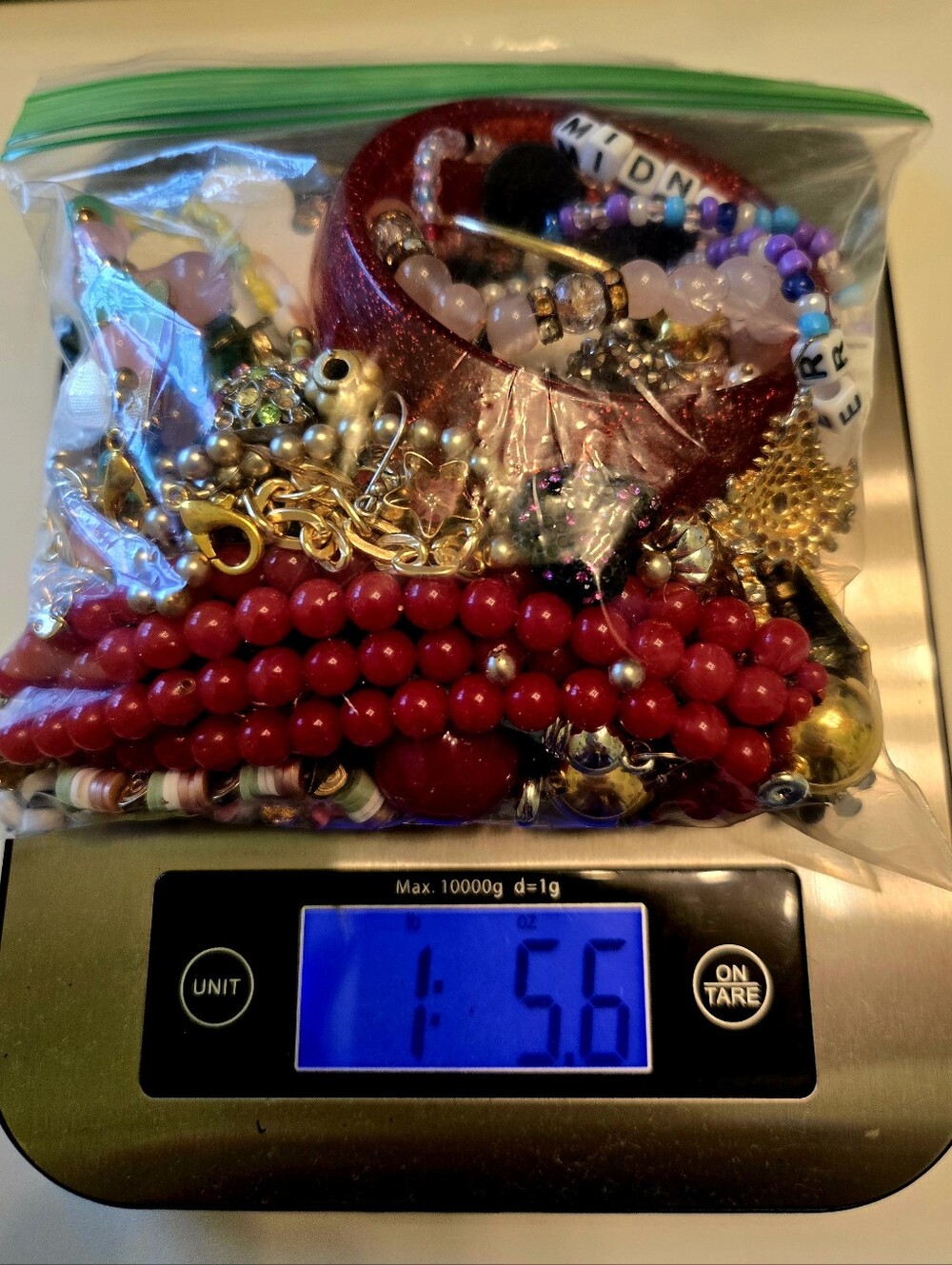 Over 1 Pound Mixed Miscellaneous Jewerly Bits, Pieces, Craft Jewerly - Picture 2 of 2